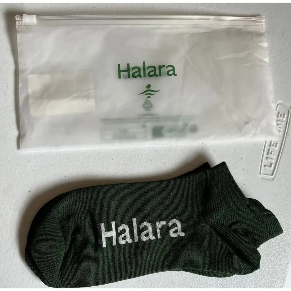 Halara No Show Ankle Socks Green Low Cut Athletic Casual Unisex OS